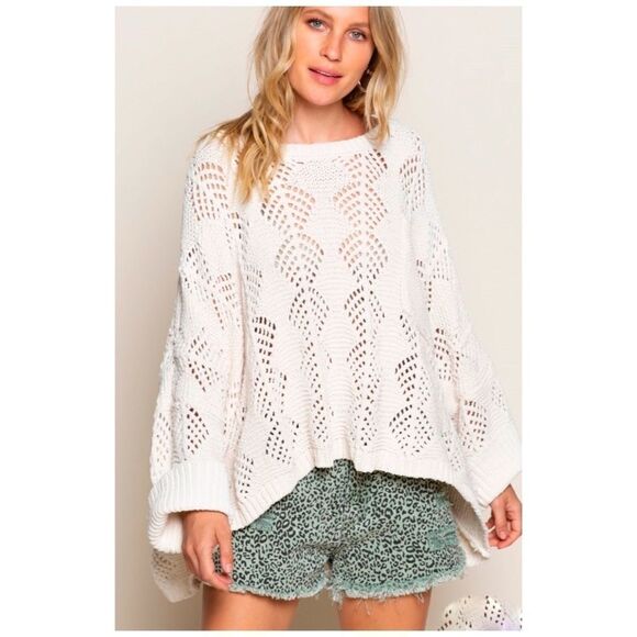 𝅺CREAM chenille Sweater - Picture 1 of 8